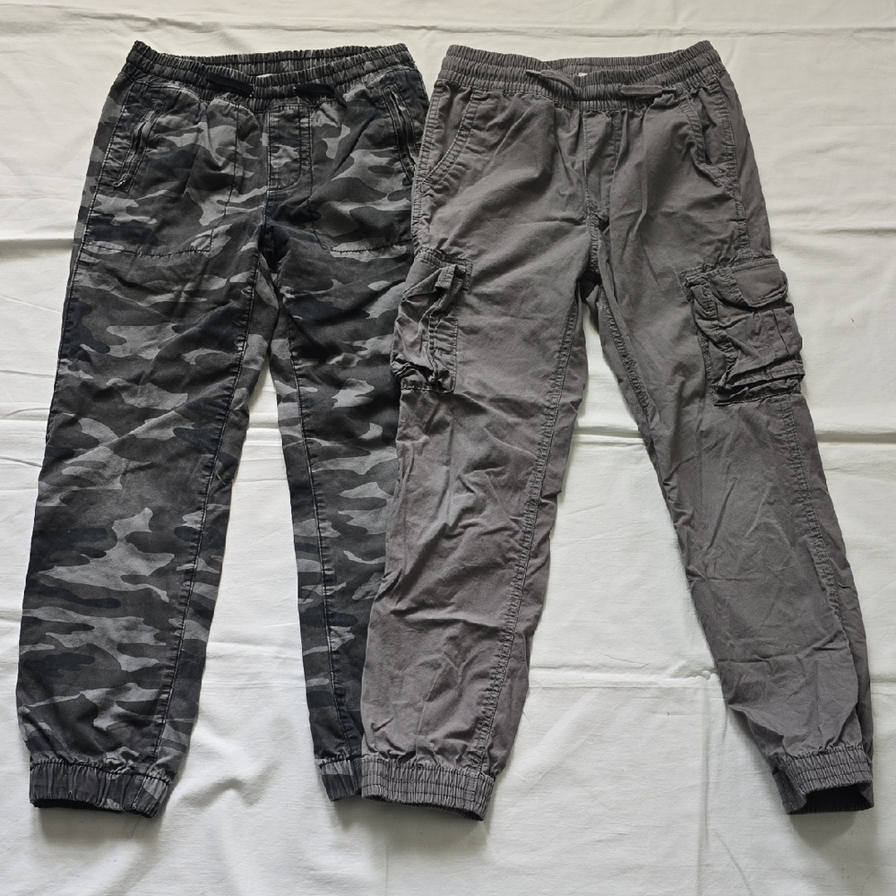 GAP Kids Cargo Joggers - Gray Camo & Solid Gray